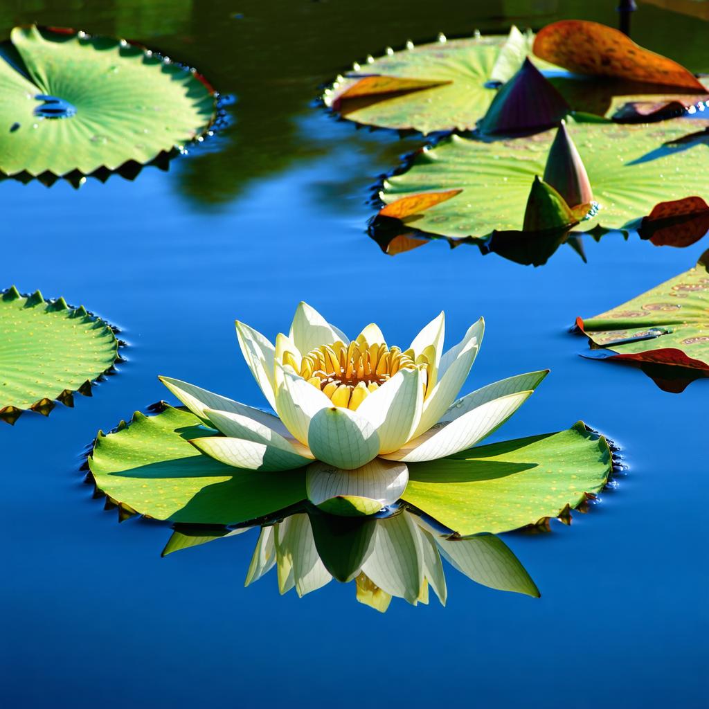 Lotus Flower on Pond